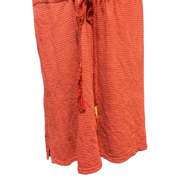 Sundance Orange Jersey Knit Easy Wear Button Front Casual Dress Women's Medium - Picture 11 of 15